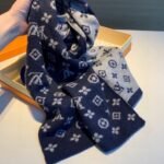 Louis Vuitton Cachecol Monogram Denim Scarf Dark Grey - Image 7
