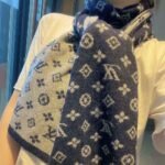 Louis Vuitton Cachecol Monogram Denim Scarf Dark Grey - Image 8