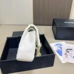 Chanel Flap Bag With Camellia Flower Chain White 26Cm - Image 5