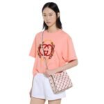 Gucci GG Emblem Small Bucket Bag Pink And Red 20Cm 815118 FAFF1 8649 - Image 9