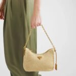 Prada Re Edition 2005 Crochet Bag Raffia Natural Tan 22CM 1BH204 2A2T F0018 V V9L - Image 9