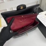 Chanel Classic 11.12 Handbag Gold Tone Metal Black 25Cm A01112 Y01295 94305 - Image 8