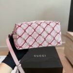 Gucci GG Emblem Small Bucket Bag Pink And Red 20Cm 815118 FAFF1 8649 - Image 6