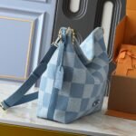 Louis Vuitton Vagabond Hobo Damier Denim Blue 38Cm N00202 - Image 3