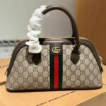Gucci Ophidia Small Top Handle Bag Beige And Ebony 30Cm - Image 3