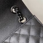 Saint Laurent Envelope Medium In Quilted Grain De Poudre Embossed Leather Black Noir 24cm 600185BOW981000 - Image 7