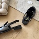 Chanel Interlocking Cc Logo Slingback Flats Black - Image 3