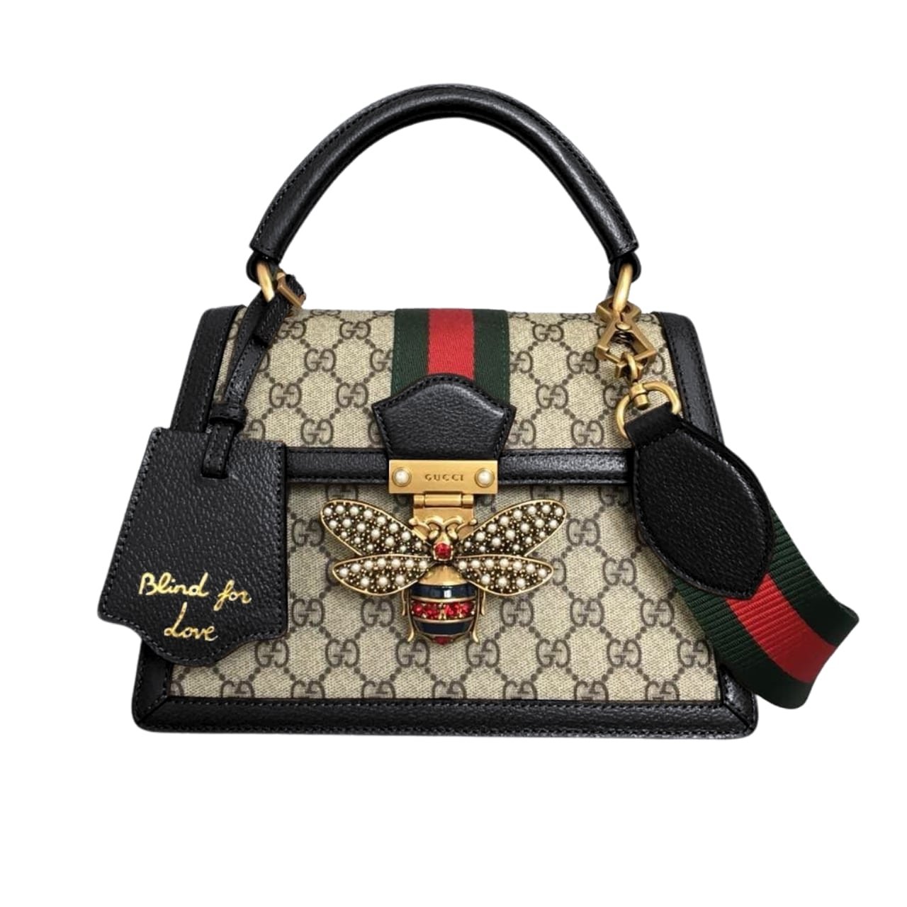 37-5 Gucci Queen Margaret Gg Small Top Handle Bag Black 25Cm - Image 1