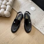 Chanel Interlocking Cc Logo Slingback Flats Black - Image 2