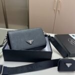Prada Saffiano Leather Shoulder Bag 22cm - Image 2