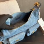 Chanel Large Hobo Bag Washed Denim And Gold Tone Metal Blue 31Cm AS5339 B19251 NG353 - Image 5
