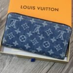 Louis Vuitton X Murakami Zippy Wallet Monogram Cherry Denim Blue 19Cm M23161 - Image 4