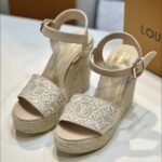 Louis Vuitton Helios Wedge Espadrille Beige 1Ahll6 - Image 9
