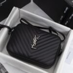 Saint Laurent Lou Camera Bag In Quilted Leather Black Silver Hardware 23Cm 761554DV7041000 - Image 9