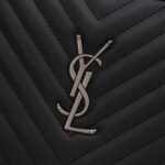Saint Laurent Lou Camera Bag In Quilted Leather Black Silver Hardware 23Cm 761554DV7041000 - Image 7