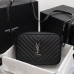 Saint Laurent Lou Camera Bag In Quilted Leather Black Silver Hardware 23Cm 761554DV7041000 - Image 2