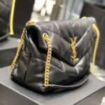 Saint Laurent Puffer Medium In Leather Gold Hardware Black 35cm 5774751EL071000 - Image 3