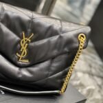 Saint Laurent Puffer Medium In Leather Gold Hardware Black 35cm 5774751EL071000 - Image 7