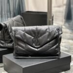 Saint Laurent Puffer Medium In Matte Leather Black 35cm 5774751EL081000 - Image 2