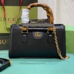 Gucci Diana Small Shoulder Bag Black Leather 25cm 735153 DJ24T 1092 - Image 2