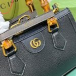 Gucci Diana Small Shoulder Bag Black Leather 25cm 735153 DJ24T 1092 - Image 6