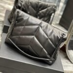 Saint Laurent Puffer Medium In Matte Leather Black 35cm 5774751EL081000 - Image 7