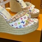 Louis Vuitton X Takashi Murakami Helios Wedge Sandal White 1agyx0 - Image 5