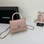 Chanel Mini Coco Handle Flap Bag Caviar Gold Hardware Pink 19Cm - Image 2