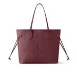 Louis Vuitton Neverfull MM Monogram Empreinte Wine Red 31Cm M25855