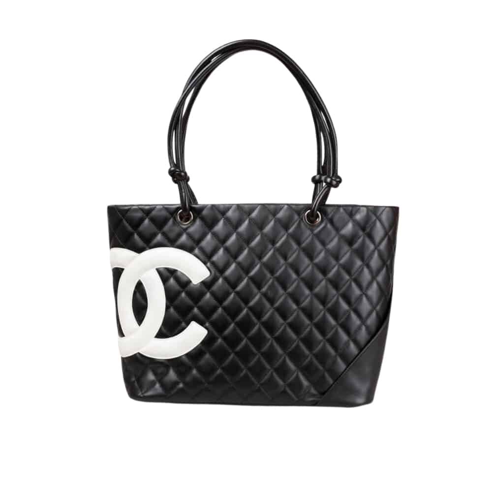 4-29 Chanel Cambon Line Medium Tote Bag In Black 28cm - Image 1