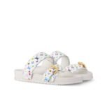Louis Vuitton X Takashi Murakami Bom Dia Flat Comfort Mule White 1agxtv