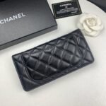 Chanel Quilted Classic Long Flap Wallet With Silver Hardware Black 19Cm - Image 4