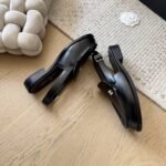 Chanel Interlocking Cc Logo Slingback Flats Black - Image 7