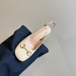Gucci Women’s Horsebit Pump With Crystals White 795984 Bnc00 9540 - Image 3