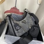 Prada Re Edition 2005 Satin Bag With Crystals 23Cm 1BH204 2AWL F0T7O V V9L - Image 5