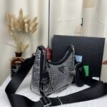 Prada Re Edition 2005 Satin Bag With Crystals 23Cm 1BH204 2AWL F0T7O V V9L - Image 3