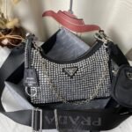 Prada Re Edition 2005 Satin Bag With Crystals 23Cm 1BH204 2AWL F0T7O V V9L - Image 7