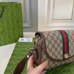 Gucci Ophidia Small Shoulder Bag Beige And Dark Brown GG Supreme 23Cm ‎722117 FAAX3 9789 - Image 3