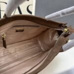 Prada Bonnie Large Suede Handbag Cacao Brown 38Cm 1Ba433 2C4S F0324 V Moo - Image 9