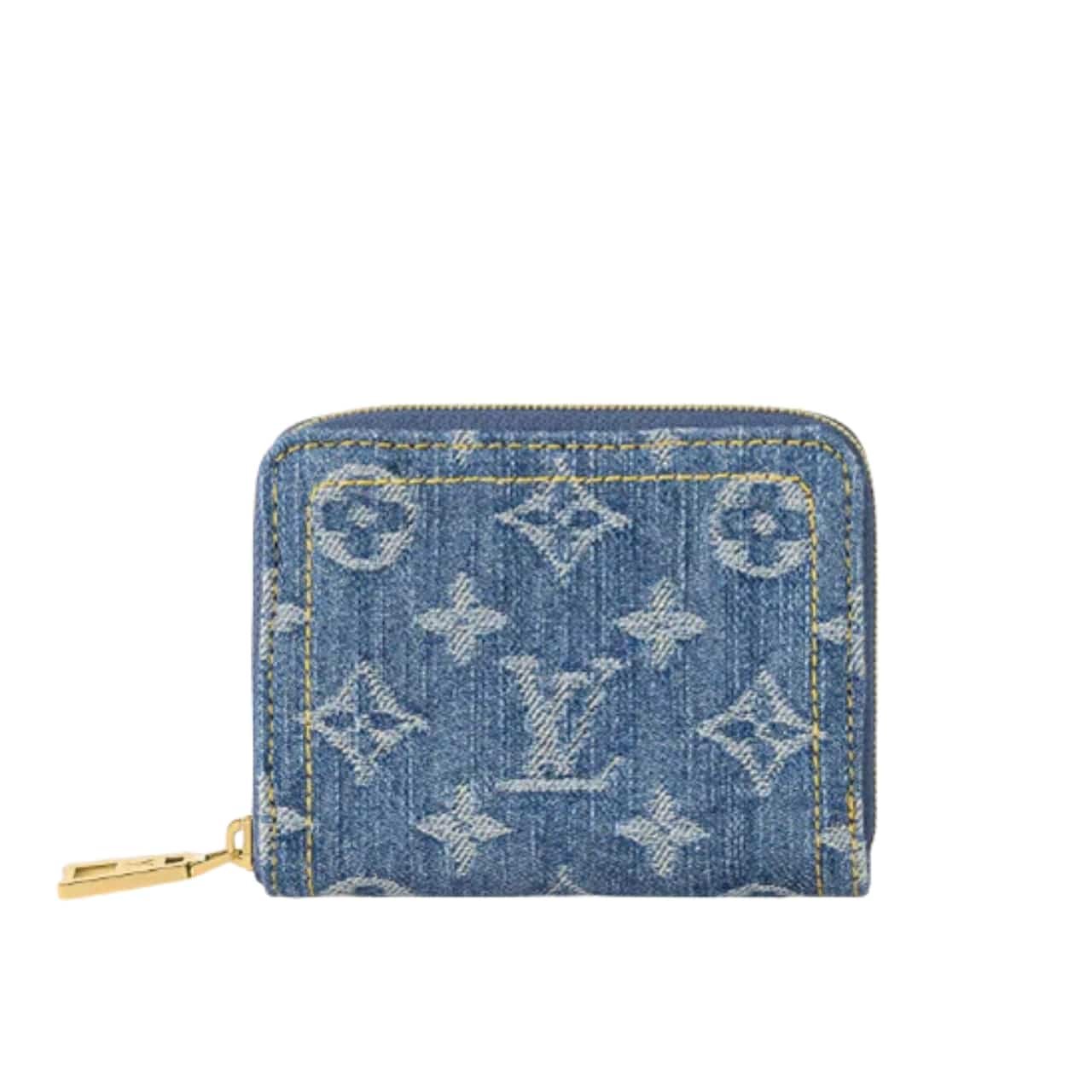41-3 Louis Vuitton Zippy Coin Purse Wallet Denim Blue 11Cm M82957 - Image 1