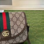 Gucci Ophidia Mini Shoulder Bag Beige And Dark ‎19cm 772239 Facuj 8745 - Image 3
