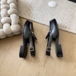 Chanel Interlocking Cc Logo Slingback Flats Black - Image 5