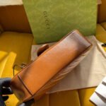 Gucci Marmont Mini Matelasse Shoulder Bag Brown 22cm 446744 0OLFT 2535 - Image 9