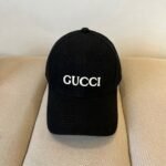 Gucci Embroidered Cotton Baseball Cap Black - Image 2