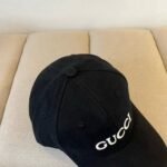 Gucci Embroidered Cotton Baseball Cap Black - Image 3