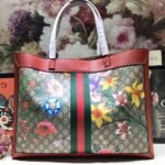 Gucci Ophidia GG Flora Medium Tote Bag Dark Red 44Cm 547947 HWHAC 8722 - Image 2