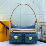 Louis Vuitton Baggy PM Monogram Denim Blue 30Cm M95049 - Image 3