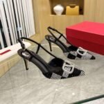 Valentino Vlogo Signature Slingback Pump Strap Crystal Black 3W0S0R01EWK ZRN - Image 2