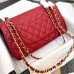 Chanel Medium Classic Flap Bag Dark Red Caviar 26Cm - Image 2
