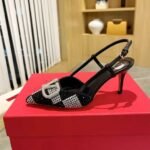 Valentino Vlogo Signature Slingback Pump Strap Crystal Black 3W0S0R01EWK ZRN - Image 4